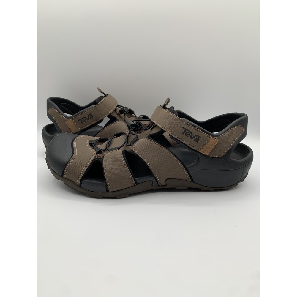 Teva Flintwood Fisherman Sandals Mens 12 Brown Closed Toe Hiking Outdoor NWOT